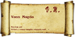 Vass Magda névjegykártya